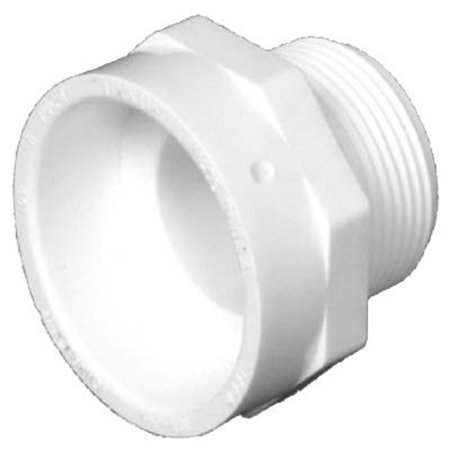 CHARLOTTE PIPE AND FOUNDRY 114 DWV MPT Adapter PVC 00109  0600HA